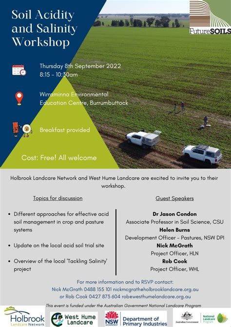 Upcoming Soil Acidity And Salinity Workshop Holbrook Landcare Network