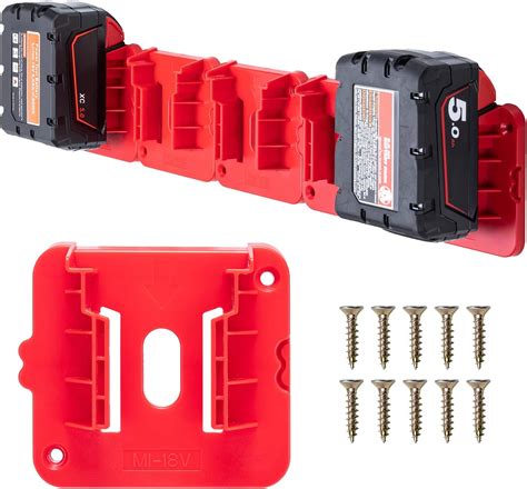 Amazon Crtbelfy Battery Holder For Milwaukee M18 18V Battery Wall