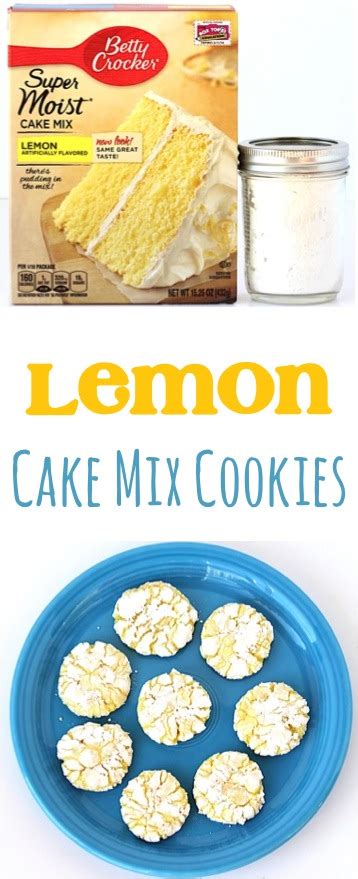 Easy Lemon Cake Mix Cookies With Powdered Sugar The Frugal Girls