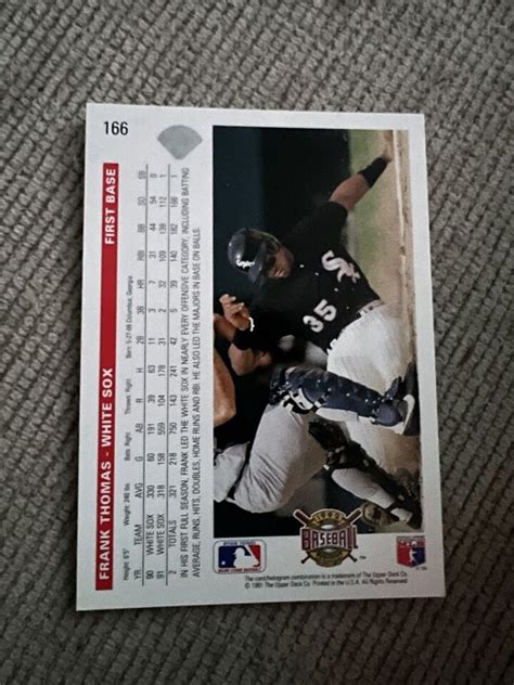 Upper Deck Frank Thomas Chicago White Sox Hof Mint Ebay