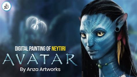 Avatar Speed Painting Neytiri Zoe Saldana Digital Painting Anza