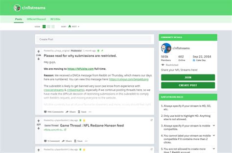Reddit NFL Streams - NFL Live Stream