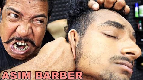 Head Massage And Forehead Tapping By Asim Barber Head Scratching Asmr