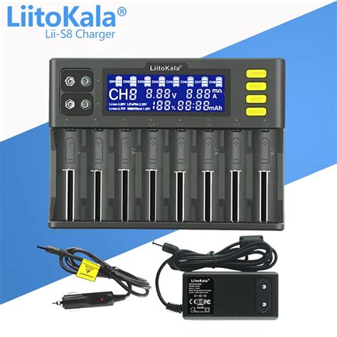 Liitokala Lii S Slot W Adowarka Baterii Lcd Do Akumulator W Litowo