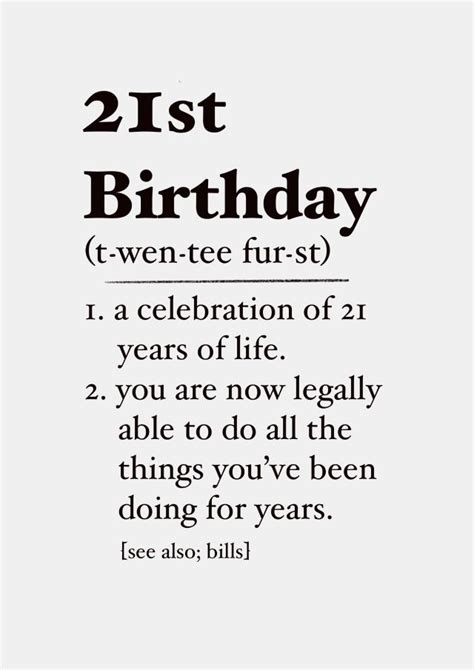 Happy 21st Birthday Funny Poems