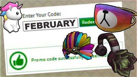 All Working Roblox Promocodes February 2020 Youtube