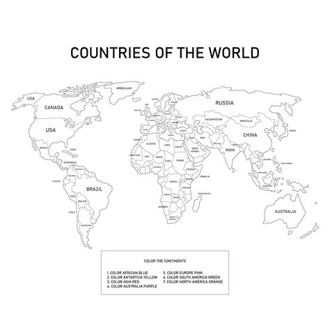 Parts Of A Map Worksheet | World map printable, World map coloring page ...