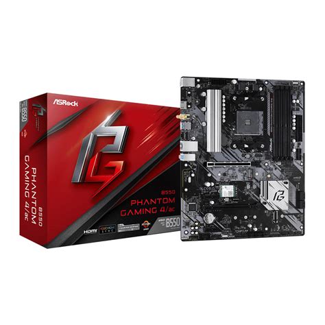 Mainboard เมนบอร์ด Am4 Asrock B550 Phantom Gaming 4 Ac