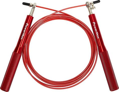 Powermax Fitness Ja Red Exercise Speed Jump Rope With Adjustable Cable