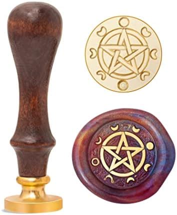 Amazon Triple Moon Goddess Wax Seal Stamp Crescent Pentagram