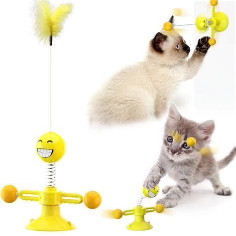 Windmill CatToy Turntable Teasing Toy Interactive Rotating Cat Toy With