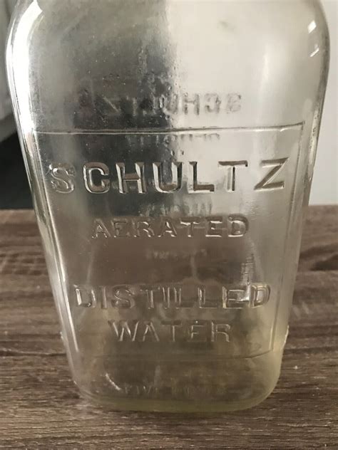 Antique Schultz Brooklyn Ny 5 Pints Distilled Water Bottle American