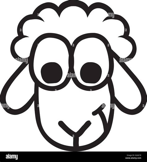 Funny sheep head Stock Vector Image & Art - Alamy