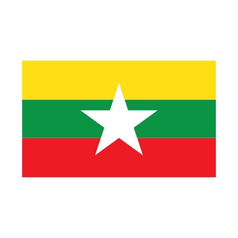 Premium Vector | Myanmar flag logo