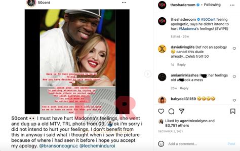 50 Cent Reacts To Madonnas Provocative Instagram Posts