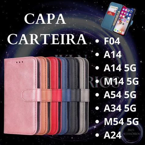 Capa Carteira Para Samsung F04 A14 A14 5g M14 5g A54 5g A34 5g