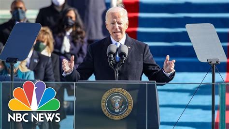 Watch Full Speech President Biden Delivers Inaugural Address Nbc