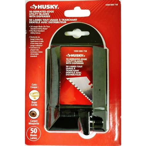 Husky Serrated Utility Blades 50 Pack The Home Depot Canada