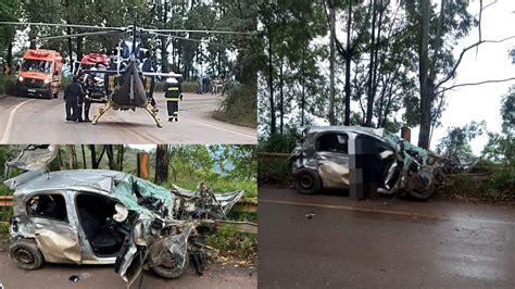 Acidente Entre Carro E Caminh O Na Serra Da Santa Br Em Itabirito