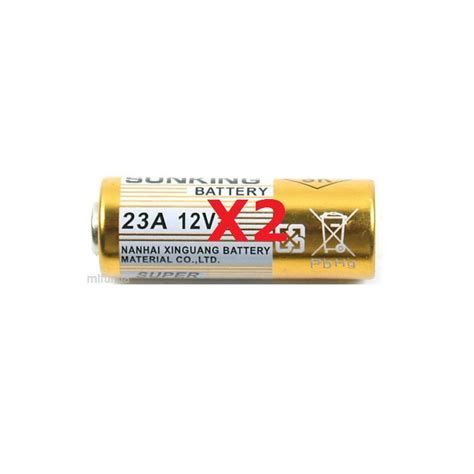 2x PILA ALKALINA PARA MANDO GARAJE 12V 23A LRV08 GP23 MN21 V23GA LR23A