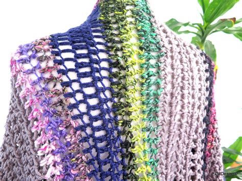 Large Crochet Shrug Plus Size Layering Sweater Pzm Designs