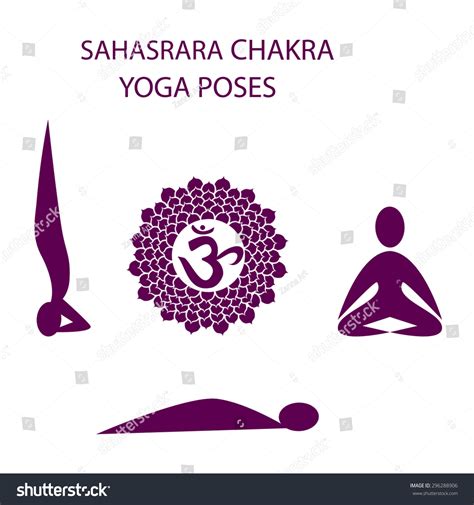 Yoga Poses Fro Sahasrara Chakra Activation Stock Vector (Royalty Free ...