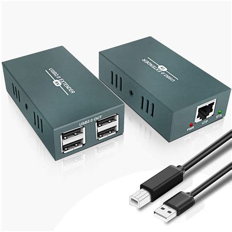 Usb Extender Over Ethernet Rj45 Lan Extension With 4 Usb 20 Ports Transmit 50m