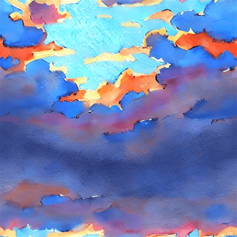 Pinturas De Pores Do Sol Em Aquarela Detalhes Intrincados E Nuvens