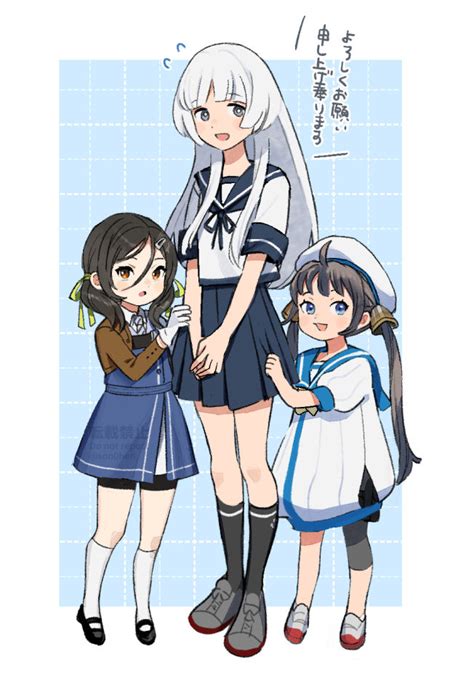 Shirakumo Inagi And Kaiboukan No 22 Kantai Collection Drawn By