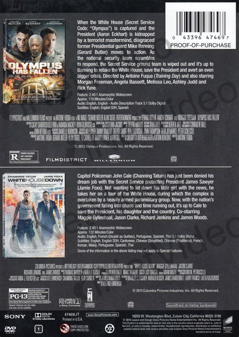 Olympus Has Fallen White House Down Double Feature On Dvd Movie