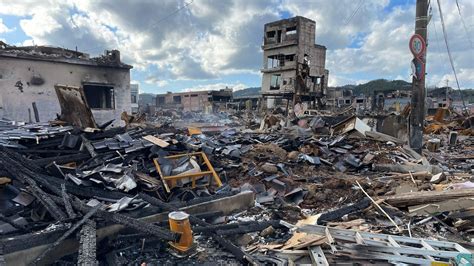 Japan earthquake: Wajima city left devastated after post-quake fire | World News | Sky News