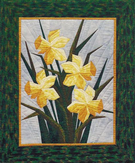 Daffodils Foundation Paper Piecing Pattern 28 X 34 Quilt