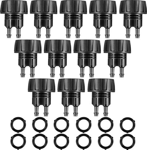 Retisee 12 Pcs 14 Inch Drip Irrigation Hose Connectors To 34 Inch Garden Faucet