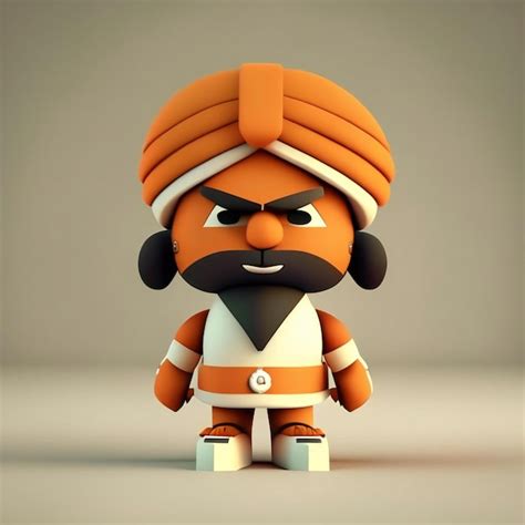 Premium AI Image | Mascot character in orange green and white colors ...