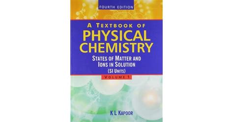 A Textbook Of Physical Chemistry Vol By K L Kapoor