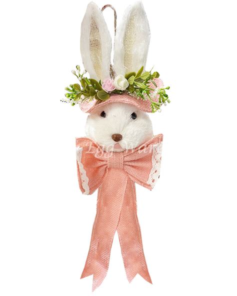 Easter Hanging Decoration - White Bunny with Ribbon 47cm - NEW - Easter ...