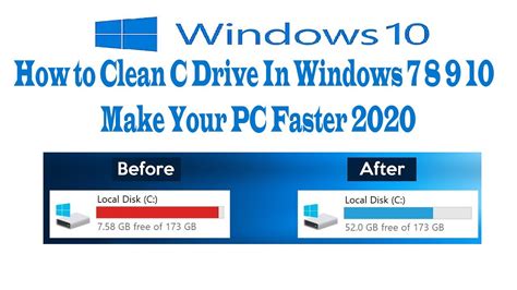 How To Clean C Drive In Windows 7 8 9 10 Make Your PC Faster 2020 YouTube