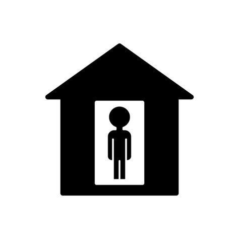 Premium Vector Stay At Home Icon Vector On Trendy Design