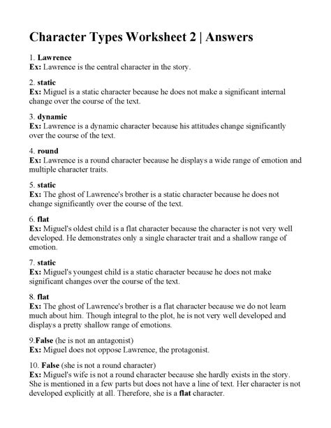 Free characterization worksheet 2, Download Free characterization ...