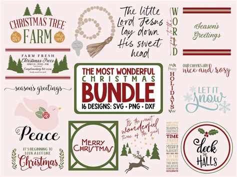 Christmas SVG Bundle, Christmas Sign SVG Bundle, Christmas Sign Designs ...