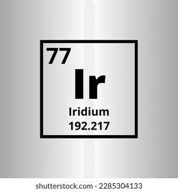 Iridium Ir Periodic Table Elements Vector Stock Vector Royalty Free