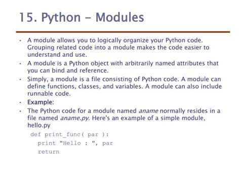 Ppt 15 Python Modules Powerpoint Presentation Free Download Id