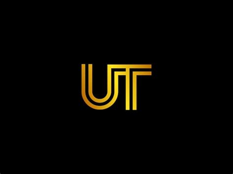 Premium Vector Ut Logo On A Black Background