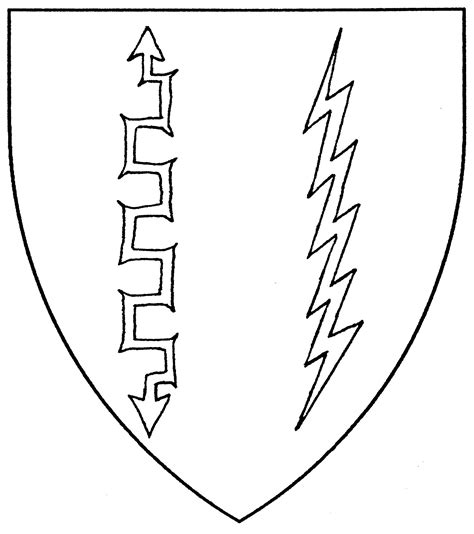 Heraldic Lightning Bolt Heraldry