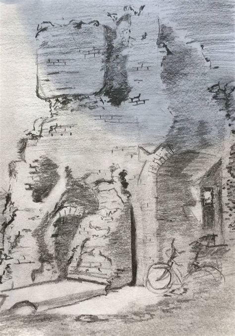 Ruin Drawing By Marielle Van Woudenberg Saatchi Art