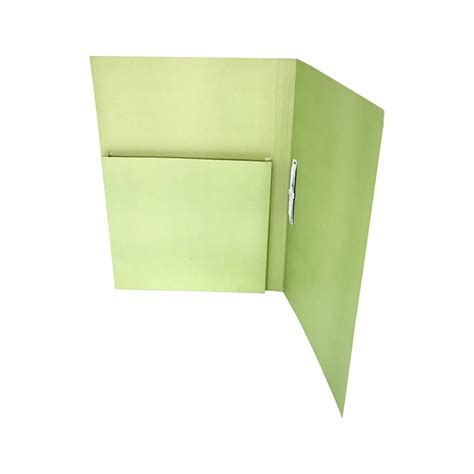 Custom Printed Green Tape Side Document Manila Folder With Gusseted