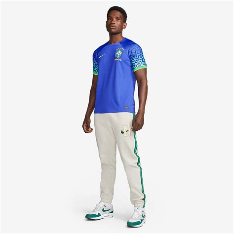 Nike Brasilien Dri Fit Ausw Rtstrikot Paramount Blau Spark Gr N