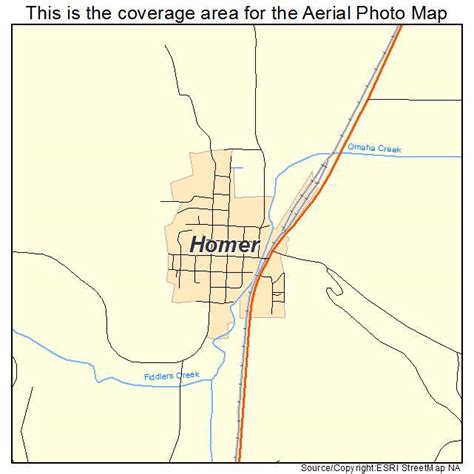 Aerial Photography Map of Homer, NE Nebraska