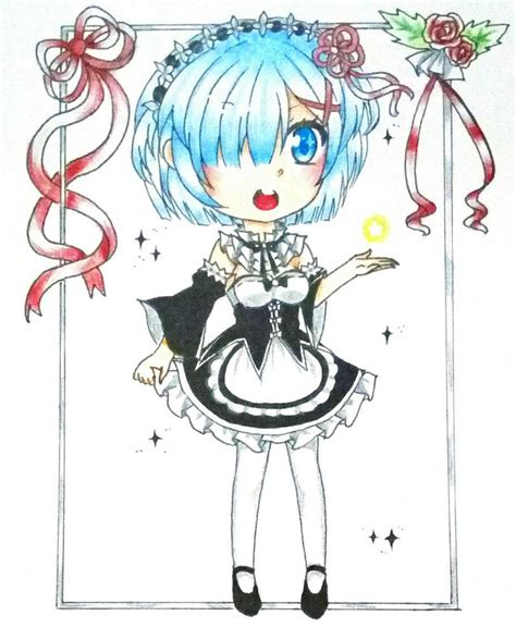 Chibi Rem Fanart By Rosaldnierose On Deviantart