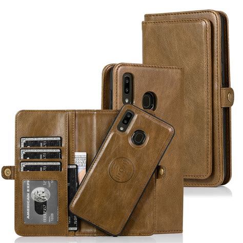 Dteck Wallet Case Compatible With Samsung Galaxy A30 A20 7 Card Slots Pu Leather Credit